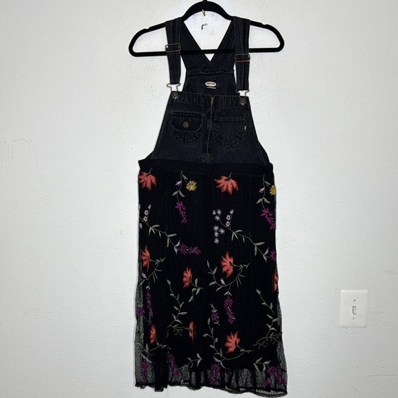 Gothic Jordache jumper with fishnet embroidered skirt retro size medium - Picture 1 of 8